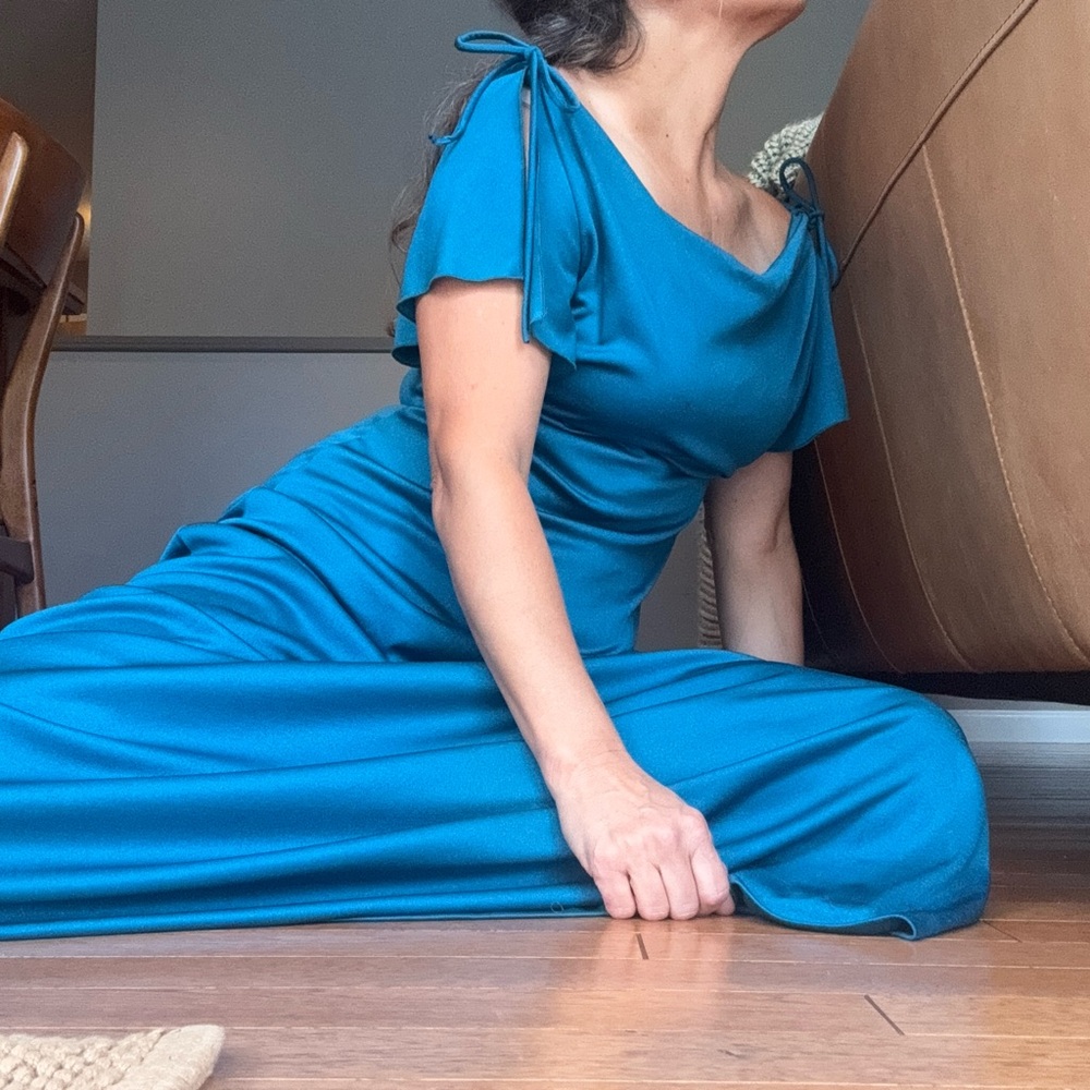80’s Vintage Teal Dress
